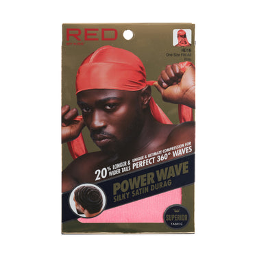 Red by Kiss Power Wave Silky Satin Durag – Pink HD16 - ANNS BEAUTY SUPPLY